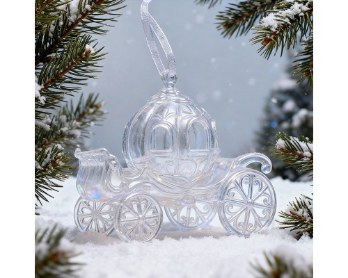 Новогоднее украшение "Карета сказочная" (11 см)
