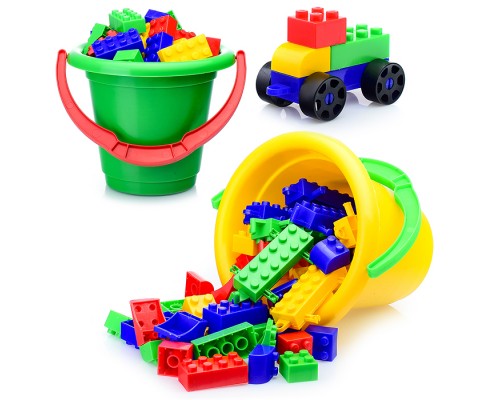 Конструктор "Радуга" в ведерке 90 дет.