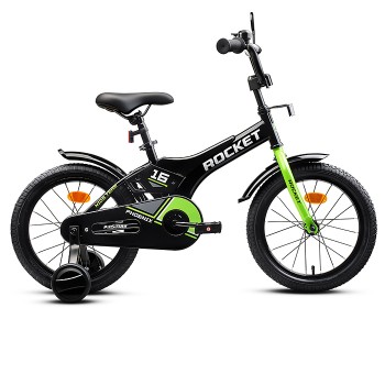Велосипед 16" Rocket Phoenix, цвет черно/зеленый