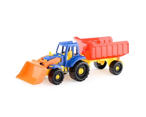 Трактор Бульдозер "Иван" с прицепом Классический