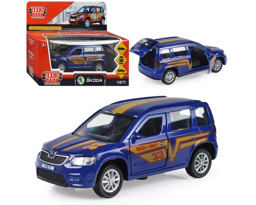 Машина металл Skoda Yeti Спорт, длина 12 см, откр двери, багажник, инерционная