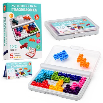 Игра головоломка "Логический пазл" Крестики-нолики Учись играя