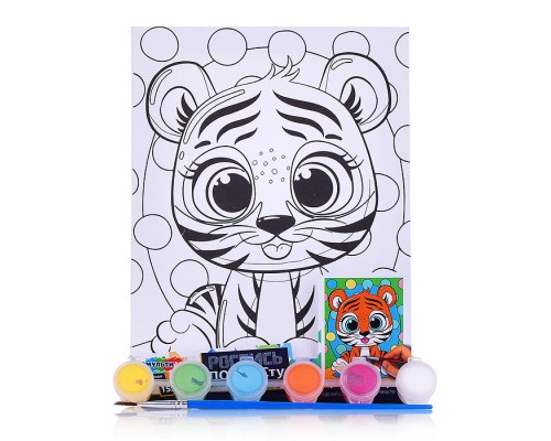 Холст для росписи 15*20 см "Тигренок"