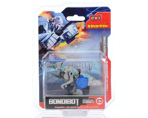 Трансформер 2в1 "Робот-велоцираптор" метал. детали