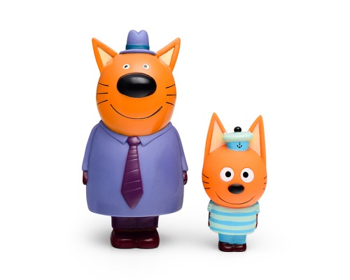 Игрушка для ванны "Три Кота, Ппапа и Коржик" 2шт., сетка