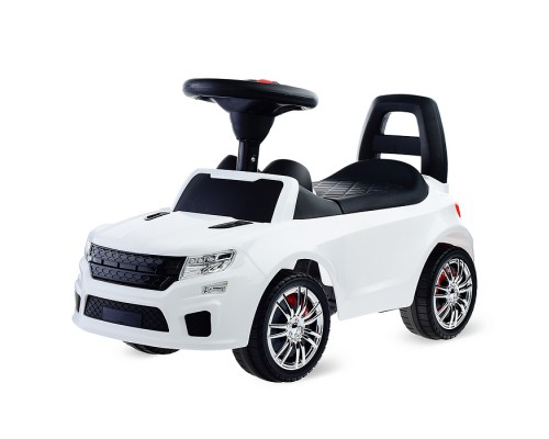 Каталка-автомобиль "SuperCar" №6 со звуковым сигналом (белая)