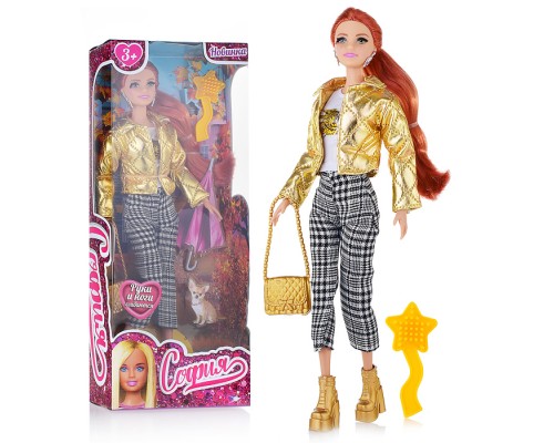 Кукла София, 29 см. (руки и ноги сгиб, демисезонная одежда, акс,) в коробке