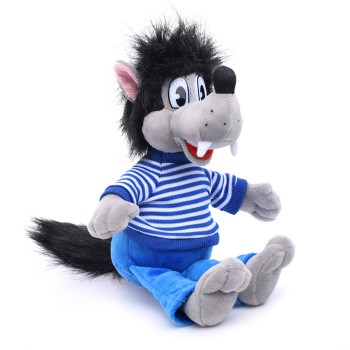 Мягкая игрушка "Волк" 20см, "Ну, погоди. Союзмультфильм", муз. чип, в коробке