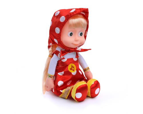 Маша "Маша и медведь" в красном плат, 29 см, озвуч, в пакете