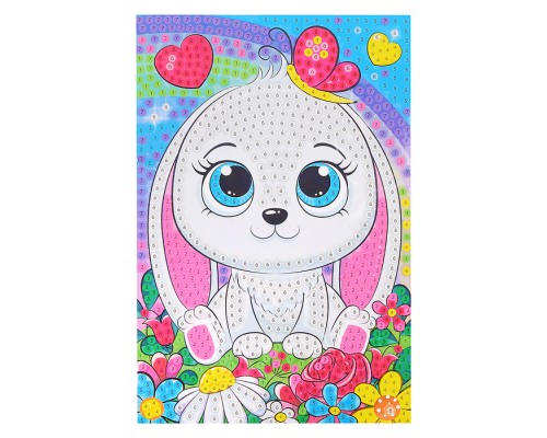 Алмазная мозаика 10*15см "Зайка"