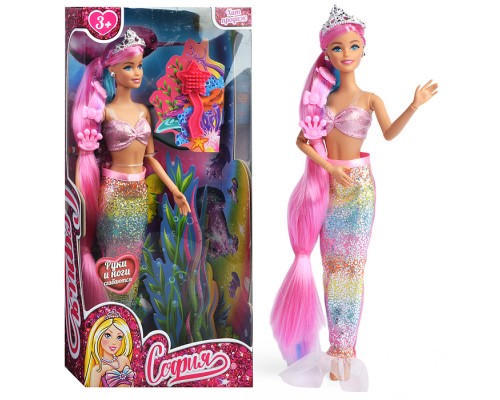 Кукла София 29 см. (руки и ноги сгиб., русалка, акс,) в коробке