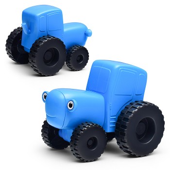 Машина пластик каталка "Синий трактор" 20 см, свободный ход, синий