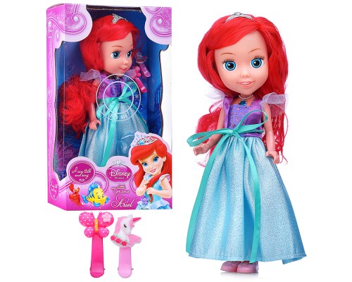 Кукла 25 см озвуч, Ариэль, свет (амулет, рук и ноги сгиб, акс)