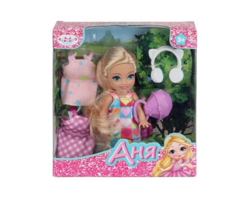 Кукла Аня 12 см, с аксессуарами, в коробке