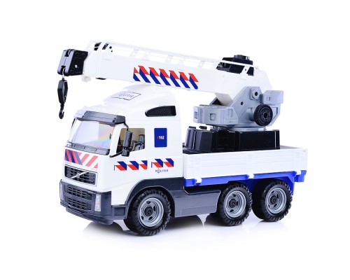 Автомобиль-кран "Volvo", с поворотной платформой полицейский (NL) (в сеточке)