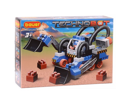 Конструктор 797 Набор с роботом и пилотом в коробке "Technobot" (цвет белый, голуб., серый)