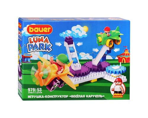 Конструктор 979 STEM Luna Park Аттракцион Веселая Карусель 3+