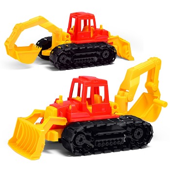 Трактор "Байкал" с грейдером и ковшом