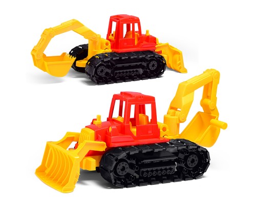 Трактор "Байкал" с грейдером и ковшом