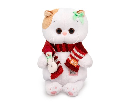 Кошка Ли-Ли baby в шарфике со снеговичком