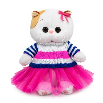 Кошка Ли-Ли baby в полосатом свитере и юбке