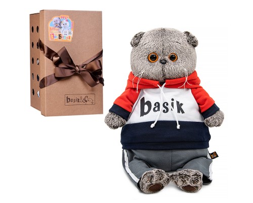 Кот Басик в костюме в стиле спорт-шик