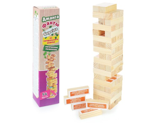 Настольная игра "Джанга-фанты березка" большая (из натурального дерева)