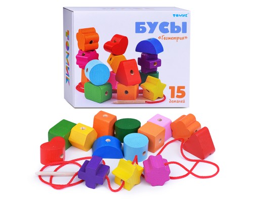 Счетный материал "Первые Бусы" Геометрия (15 дет.)