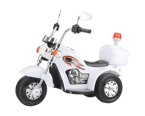 Детский электромотоцикл ROCKET "Чоппер",1 мотор 20 ВТ, белый