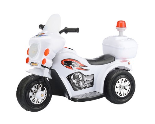 Детский электромотоцикл ROCKET&laquo;Мотоцикл шерифа&raquo; ,1 мотор 20 ВТ, белый
