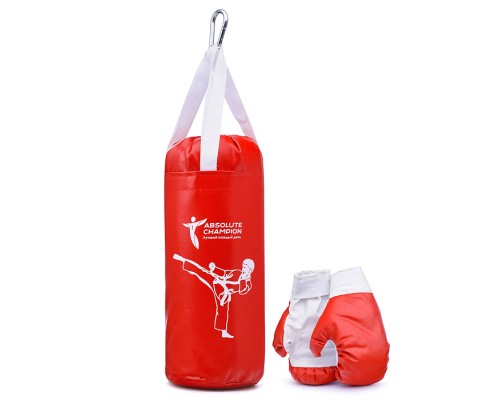 Набор детский игровой "Я-Чемпион" 4кг красный (перчатки, груша)
