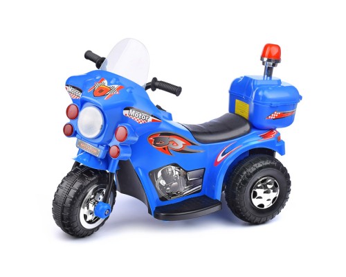 Детский электромотоцикл ROCKET&laquo;Мотоцикл шерифа&raquo;,1 мотор 20 ВТ, синий