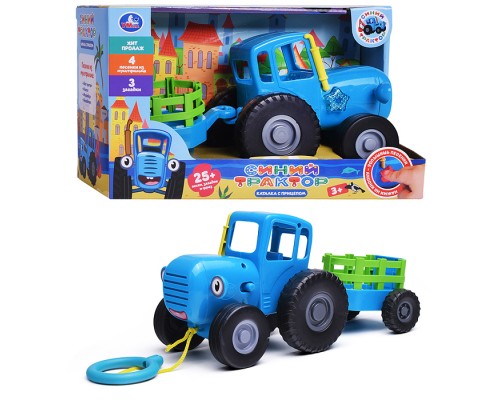 Каталка 25+ песен, стихов, звуков. пластик. свет "Синий трактор"