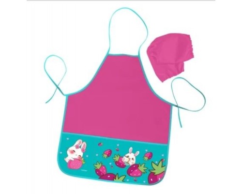 Фартук MINI с двумя карманами 49х39см "Зайки на полянке" в индивидуальной упаковке