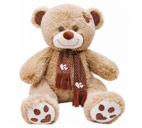 Медведь Тони с шарфом В85 кофейный