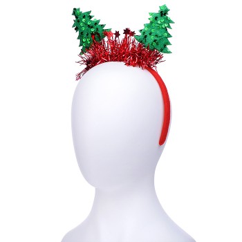 Ободок карнавальный "Ёлочки с мишурой" в пакете