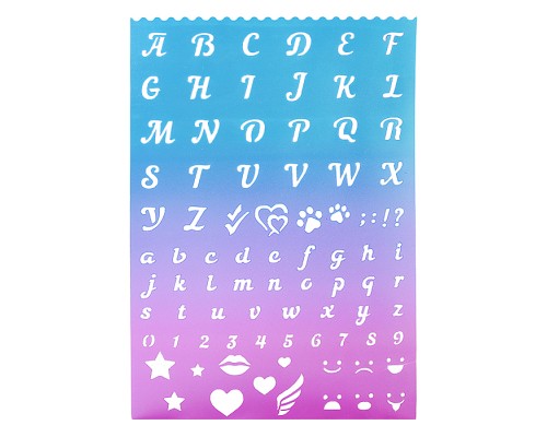 Трафареты буквы и цифры 210x297x0,5 мм, полипропилен, 500 мкм,