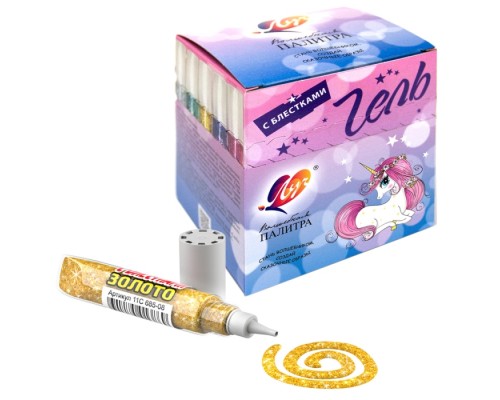 Гель с блестками "Блеск" золото 5 мл