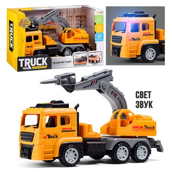 Машина "СпецСтрой" (свет, звук) в коробке