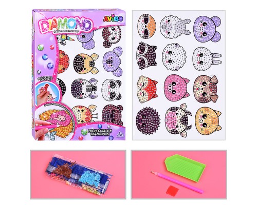 Мозаика алмазная "В мире животных" в коробке