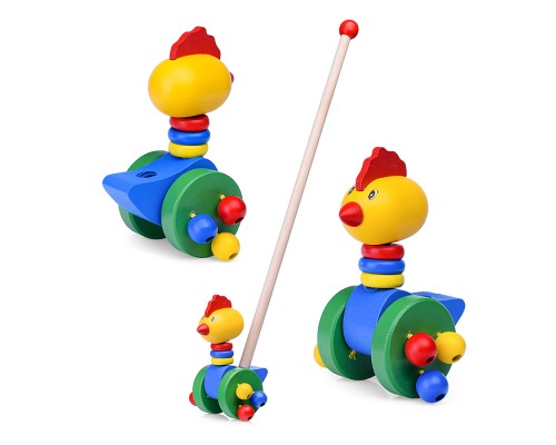 Каталка деревянная "Петушок"