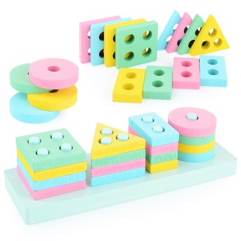 Логическая пирамидка "Цветные формы"