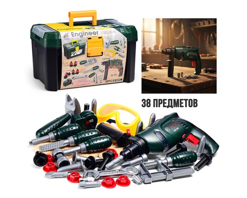 Набор инструментов "Маленький мастер" в коробке