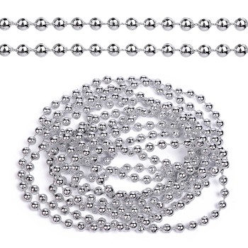 Бусы новогодние серебро (2,7м)