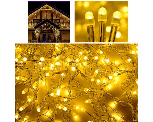 Электрогирлянда Бахрома, 9м, 288 ламп, теплый
