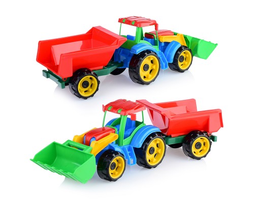 Детский автомобиль Трактор "Трудяга" с прицепом