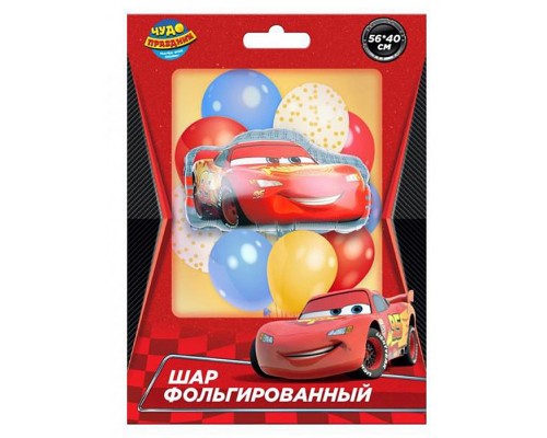 Шар фольгированная фигура "Тачки" 56*46 см.