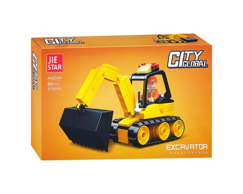 Конструктор "Экскаватор" (86 дет.) в коробке