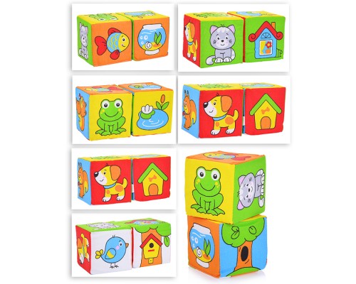 Игрушка кубики "Чей домик?"