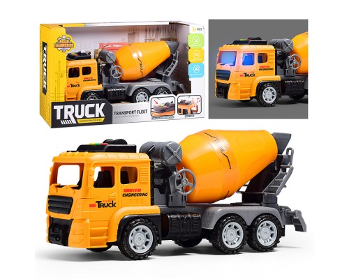 Машина "Бетономешалка" (свет, звук) в коробке